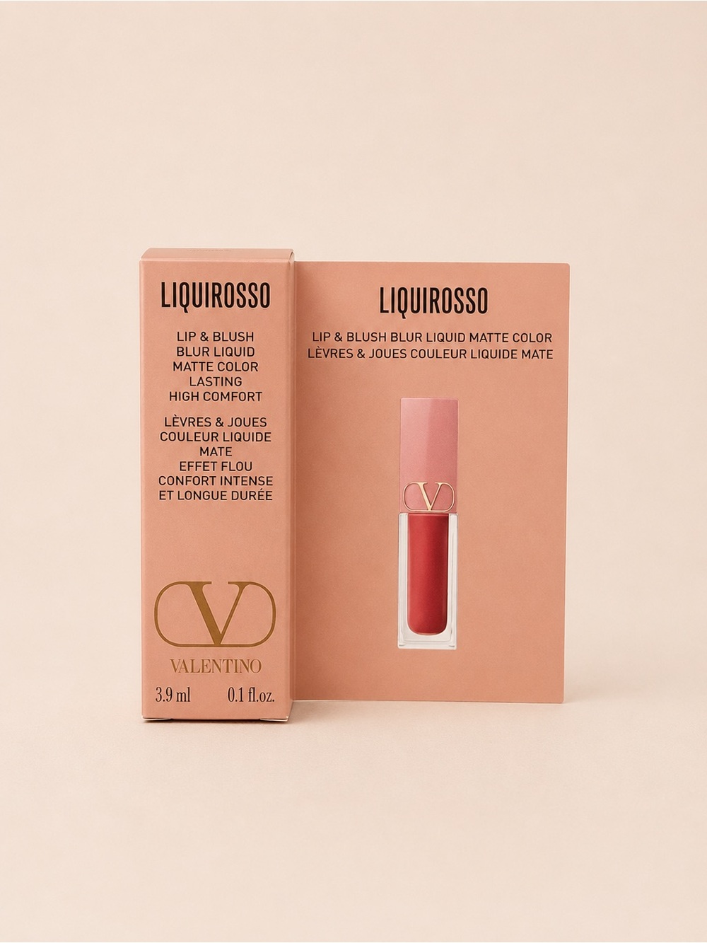 Valentino Liquirrosso Mini Liquid Matte Lip & Blush — Red